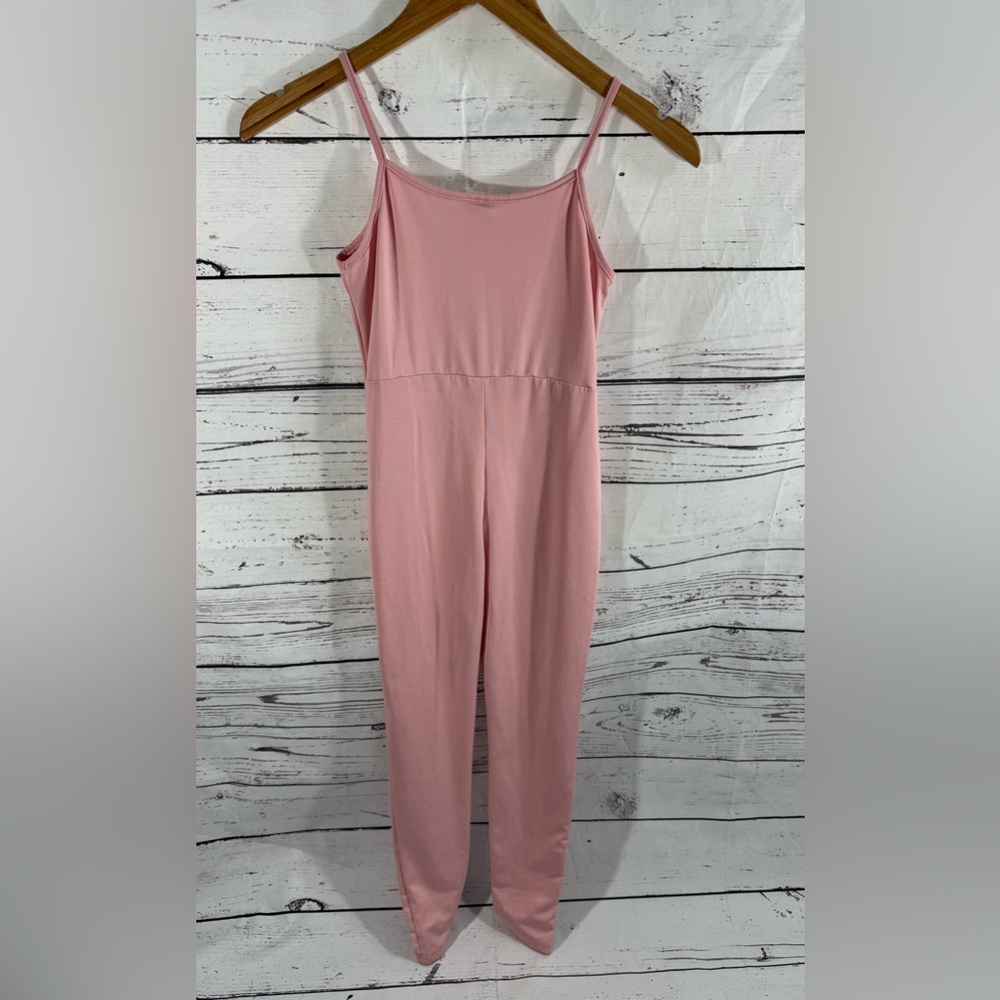 SHEIN Pink Spaghetti Strap Jumpsuit Unitard Leotard Girls Size 10